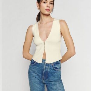 Reformation Myrtle cotton Sweater Tank Small